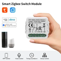 Tuya Smart Zigbee 3.0 Light Switch Module 2 Way Wireless Control No Neutral Wire Required Switch 1/2/3 Gang Alexa Google Home