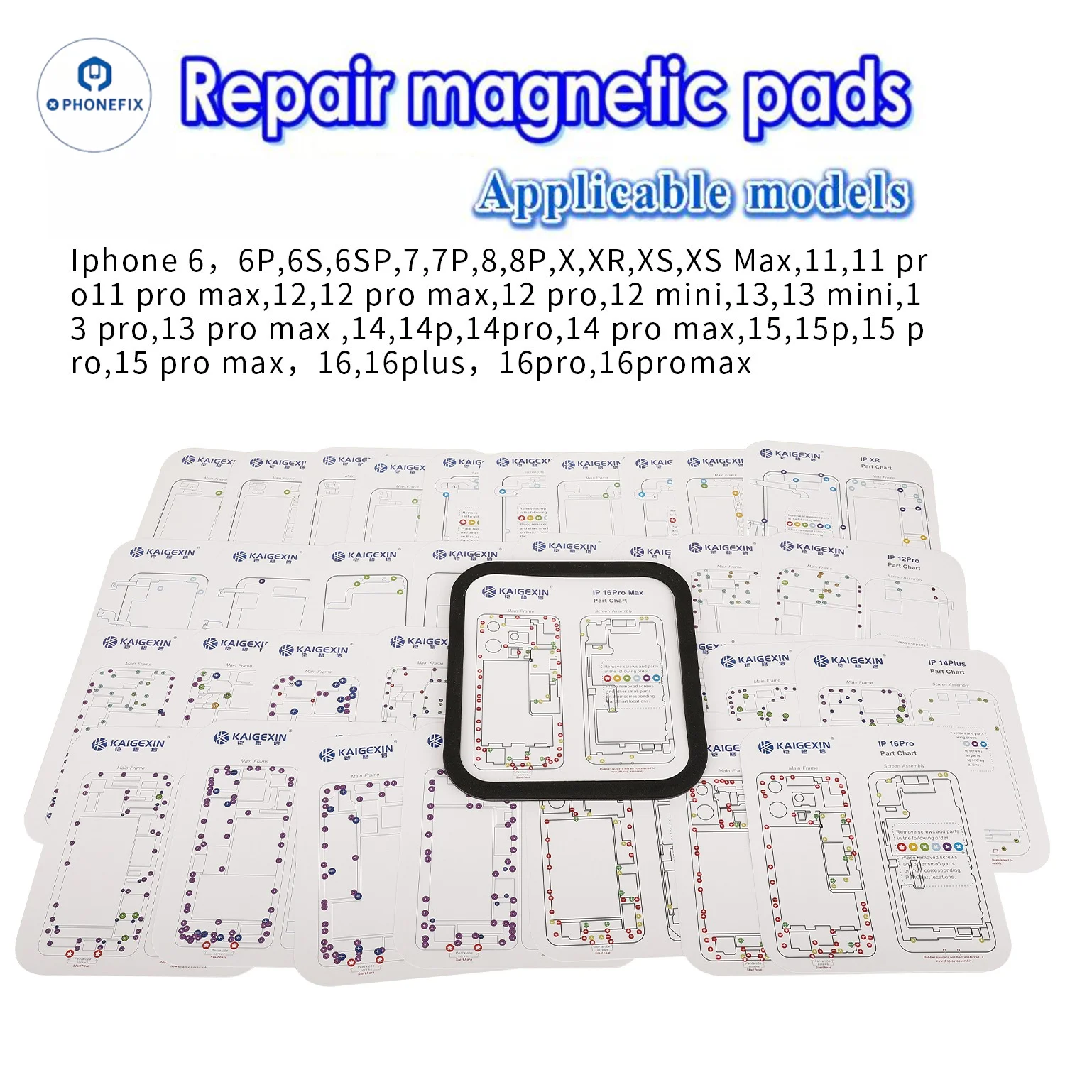 

Магнитный винтовой коврик DIYPHONE для ремонта iPhone 6-16 Pro Max