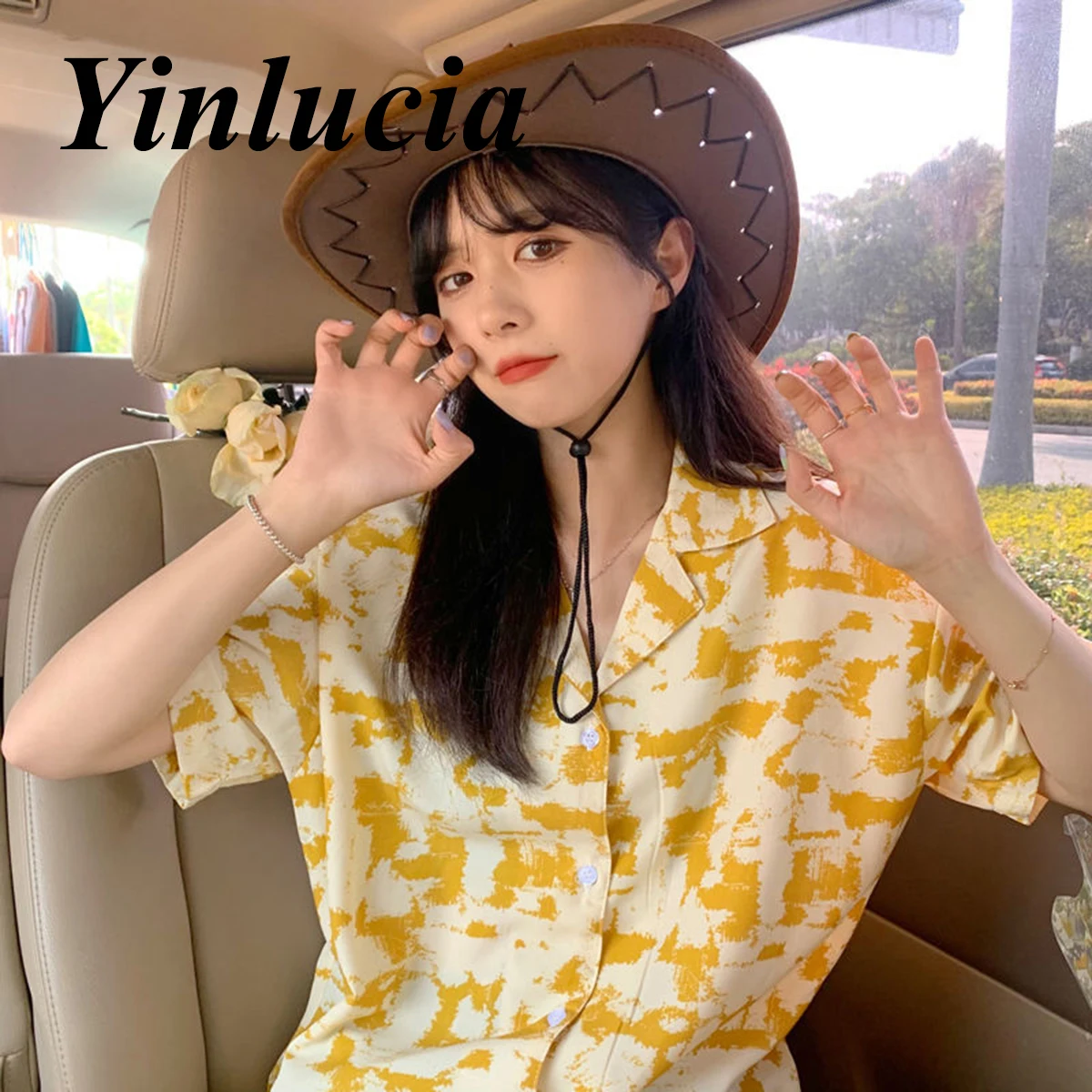 

Женские блузки, нежная футболка с асимметричным принтом, тонкие летние пляжные свободные рубашки с коротким рукавом и индивидуальным дизай...