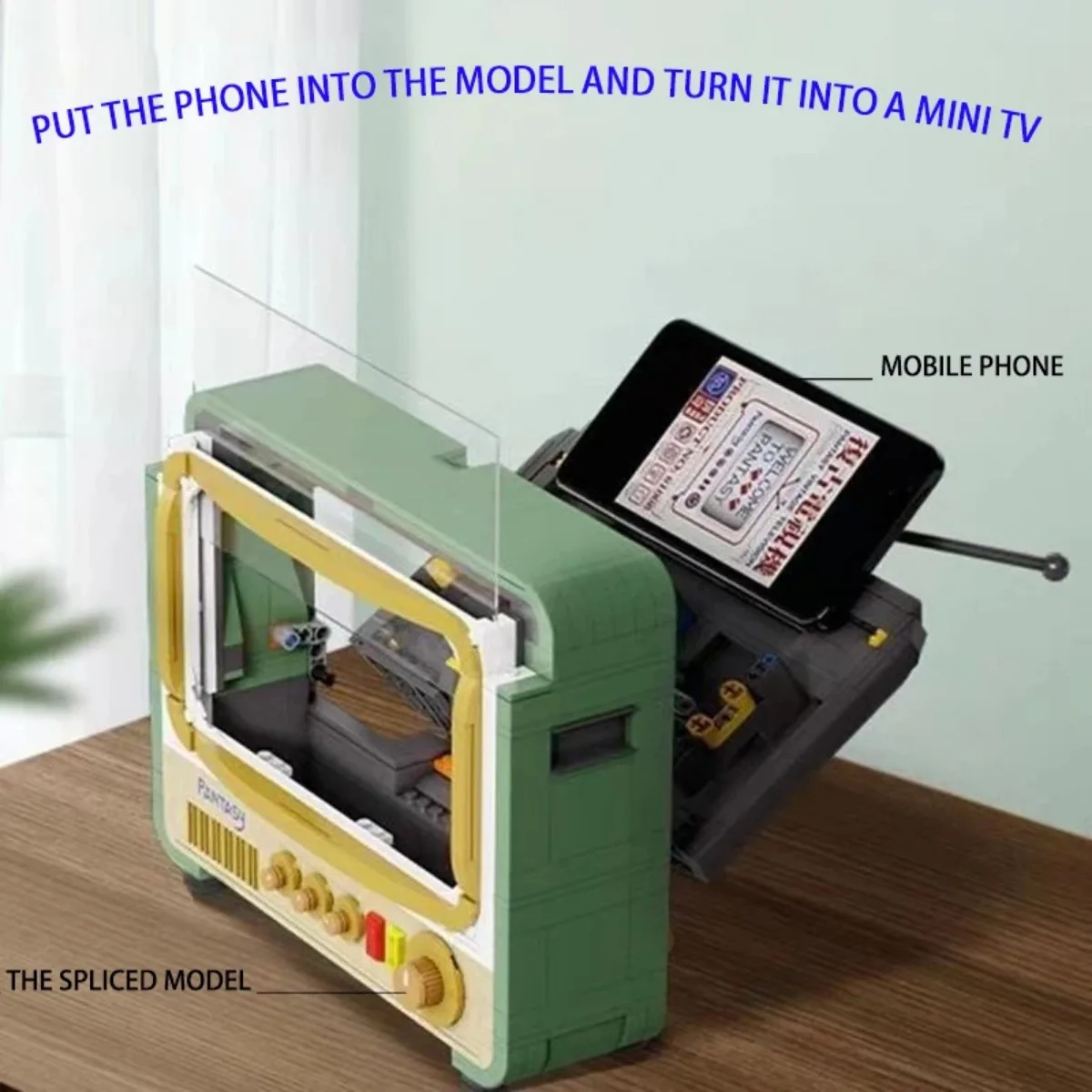 Ретро-стиль Pantazi Tv Set Строительные Блоки Игрушка Обучающая Головоломка сделай Сам