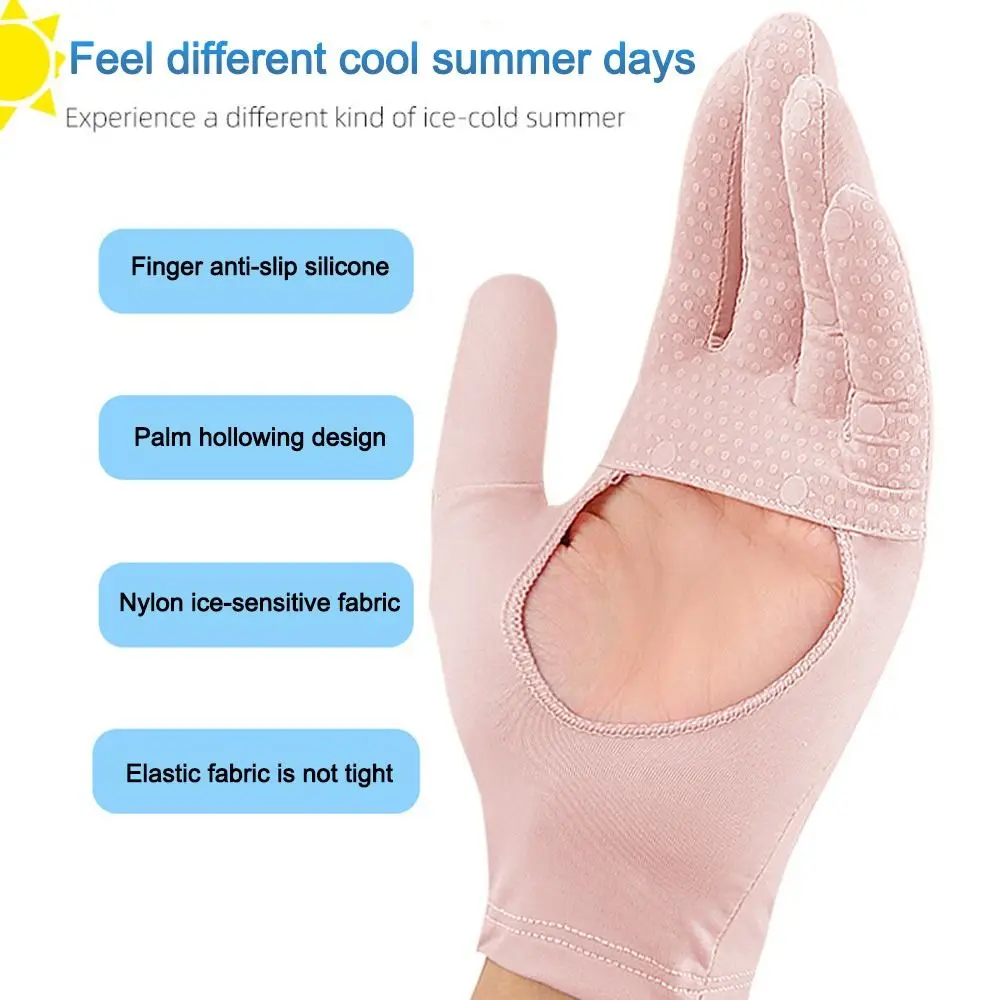 Хлопковые аксессуары для телефона UPF 50 + Нескользящие перчатки вождения тонкие