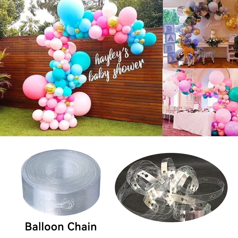 Balloon Accessories 5M Balloon Arch Glue Tape Tie Easy Knot Balloons Decorating Garland Tying Strip Balloon Ballon Tool Kit Dot