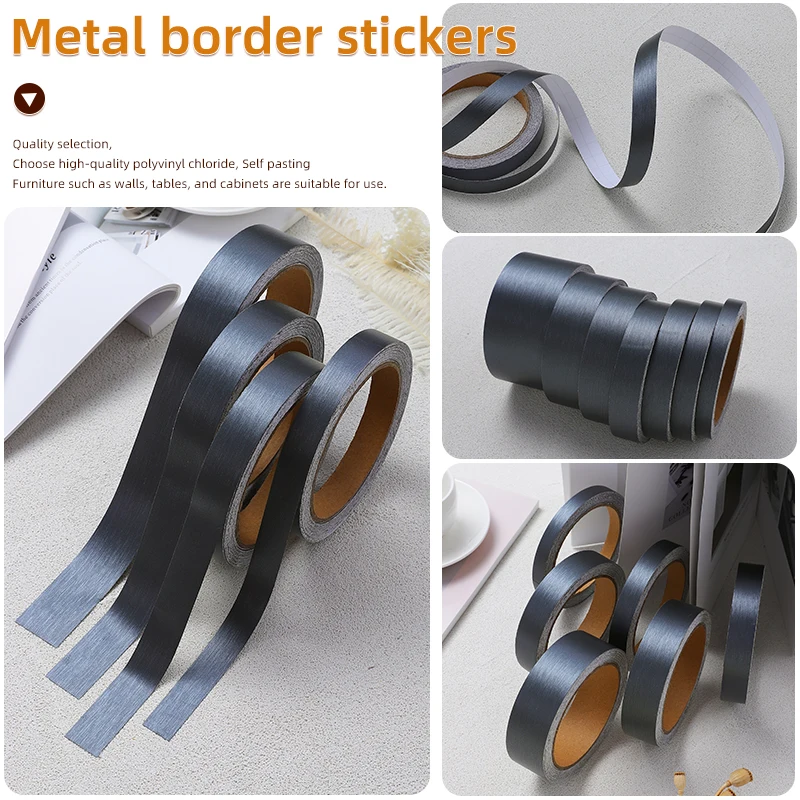 10-метровая Темно-синяя Толстая Металлическая Кромка Декоративная Полоса ПВХ