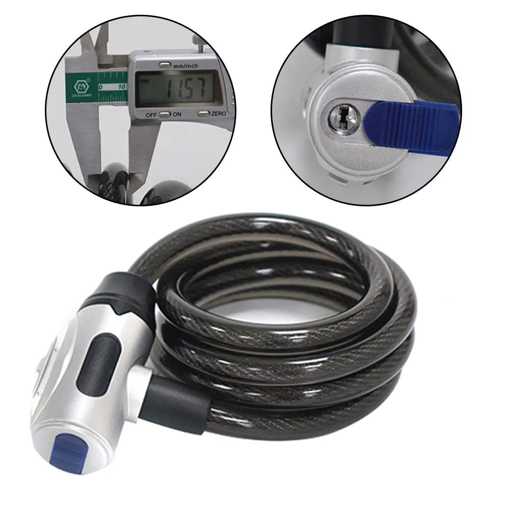 

Security Bike Bicycle MTB Steel Cable Lock Anti Theft Chain With Two Keys MTB Motorcycle Universal Security Lock 1.2m