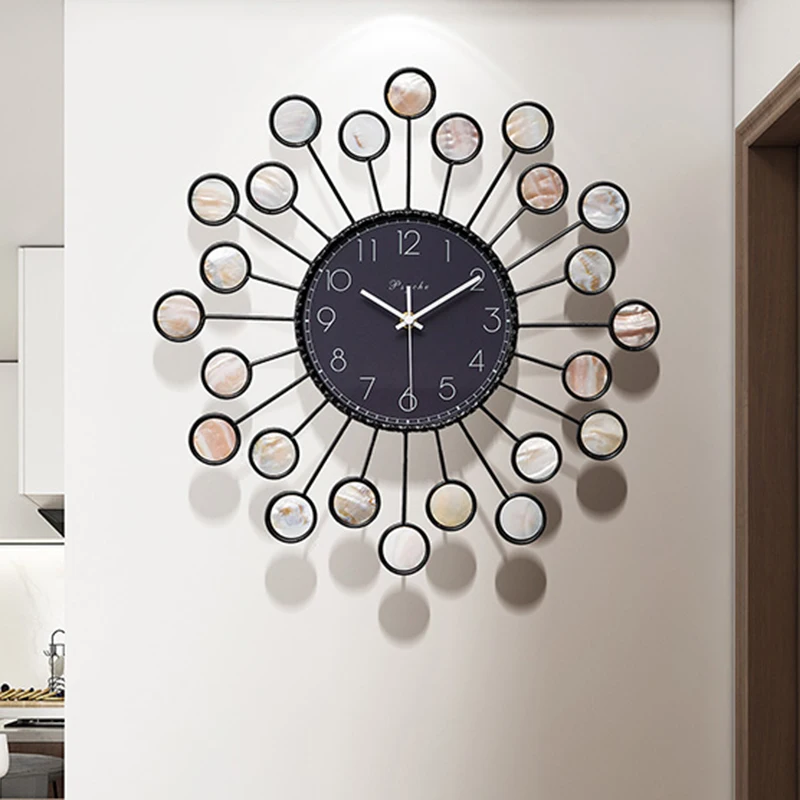 

Mechanism Digital Wall Clock Modern Design Kitchen Round Unusual Silent Wall Clock Luxury Black Wand Uhr Home Decoration XY50WC