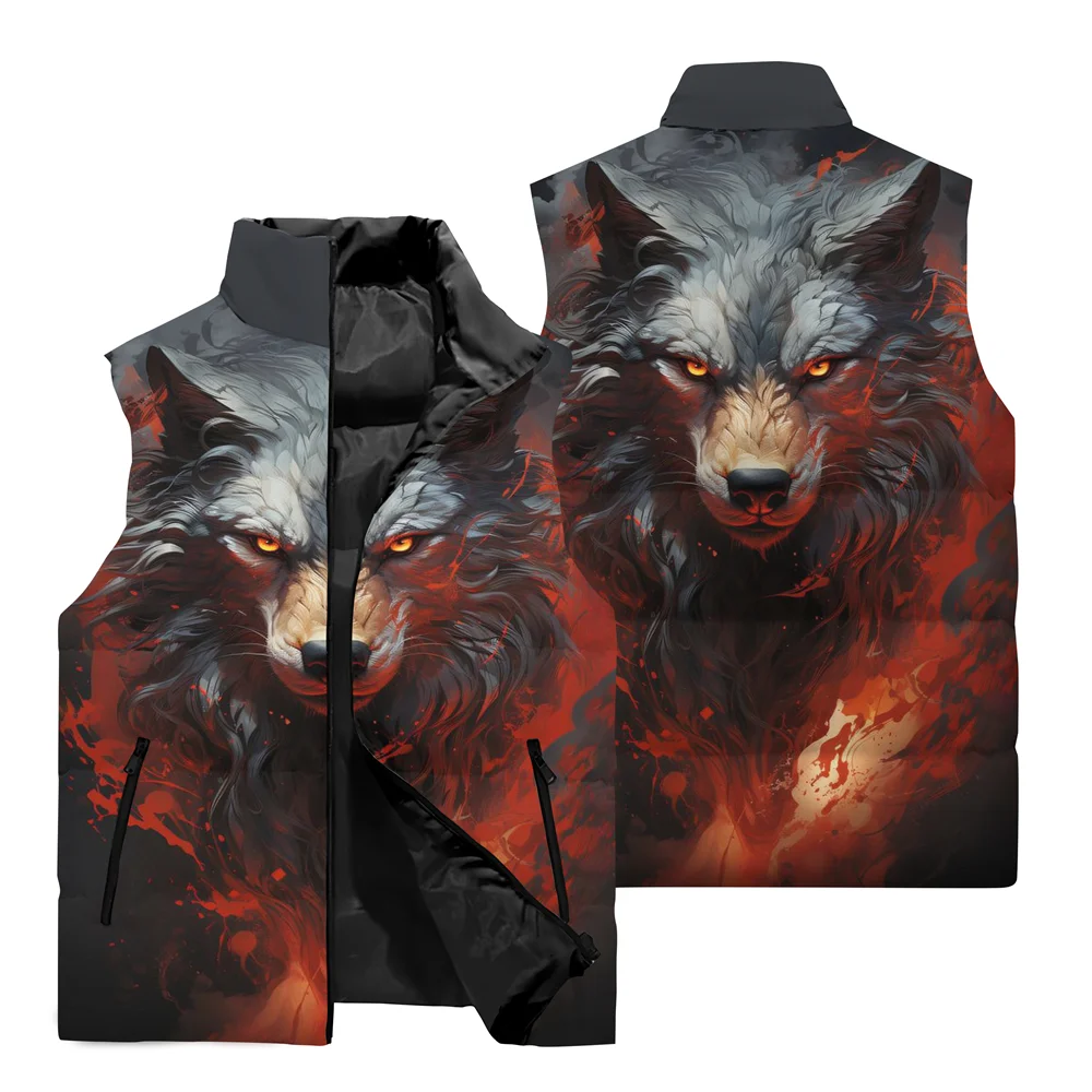 Жилет мужской с 3 принтами тигров уличная мода куртка без рукавов уличный стиль