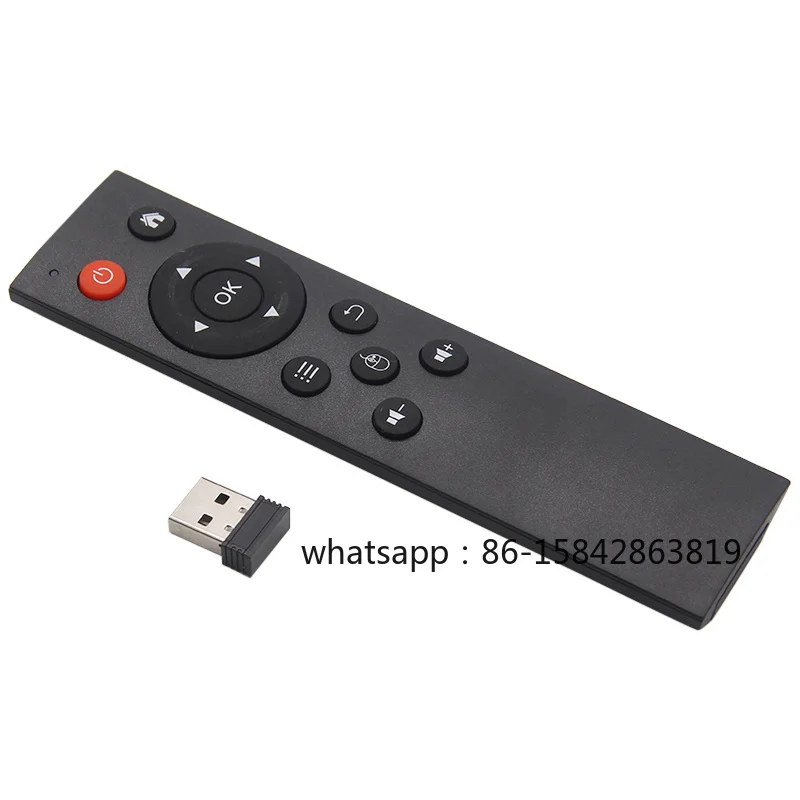 Фото Универсальный беспроводной пульт дистанционного управления 2,4G Air Mouse для Android TV Box, ПК, с USB-приемником, без гироскопа №1