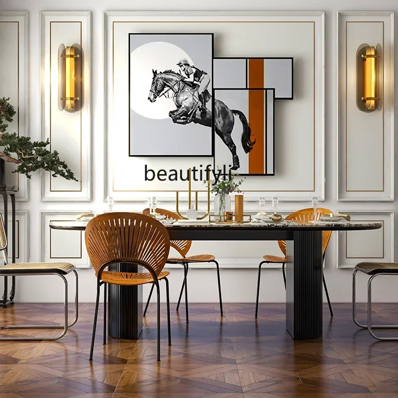 Мраморный обеденный стол S03