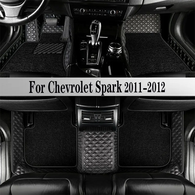 Автомобильные коврики на заказ для Chevrolet Spark 2012 2011 кожаный ковер аксессуары