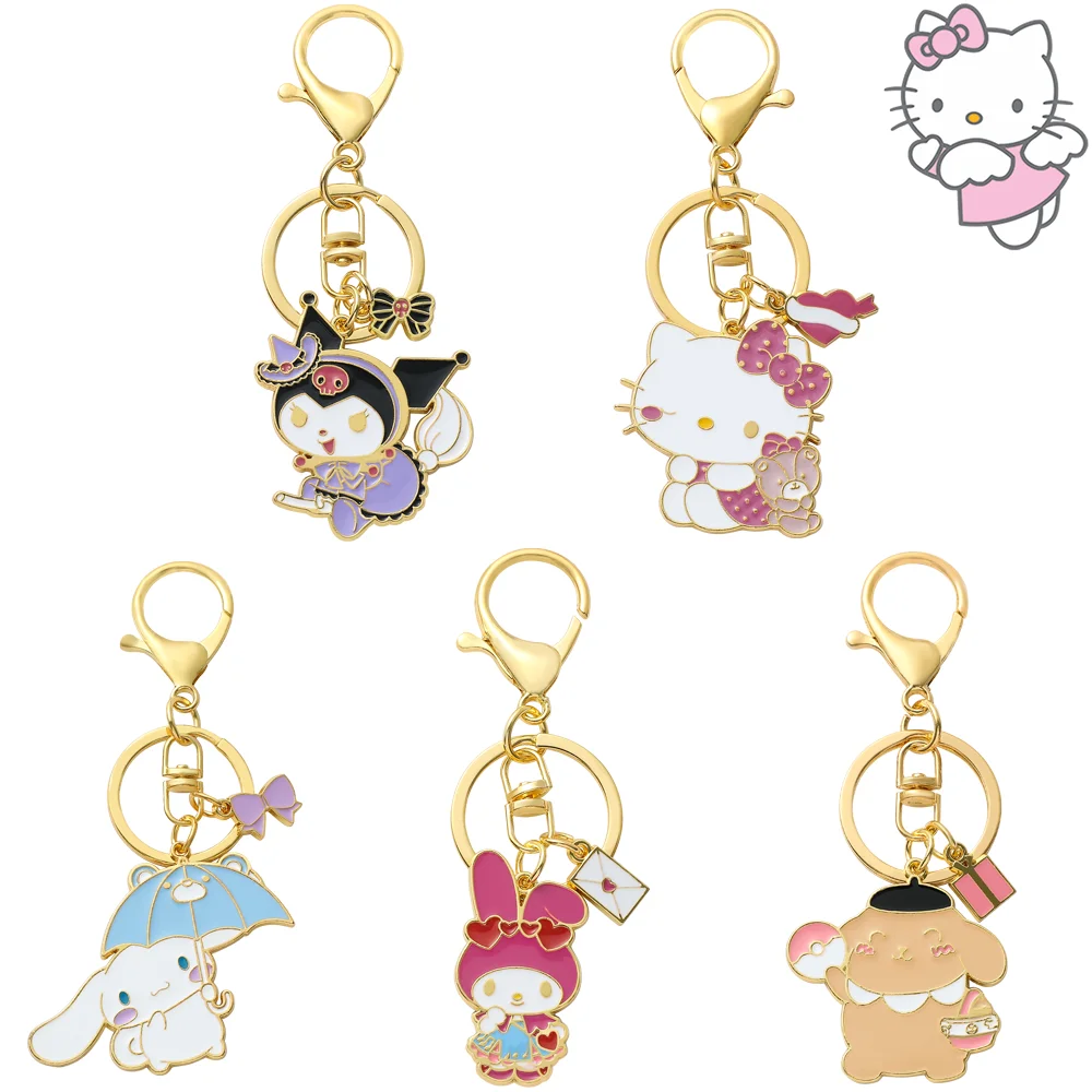 Металлический брелок MINISO Куроми/Привет Китти/Cinnamoroll