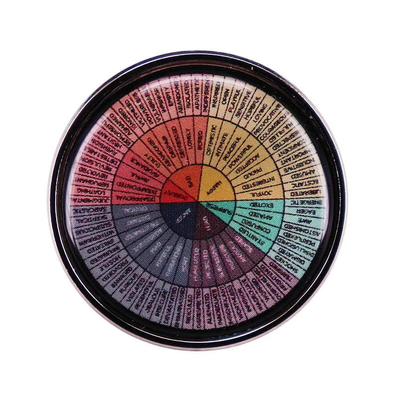 

Therapeutic Tools for Emotional Color Wheel Mental Fashionable Creative Cartoon Brooch Lovely Enamel Badge Clothing Accessories