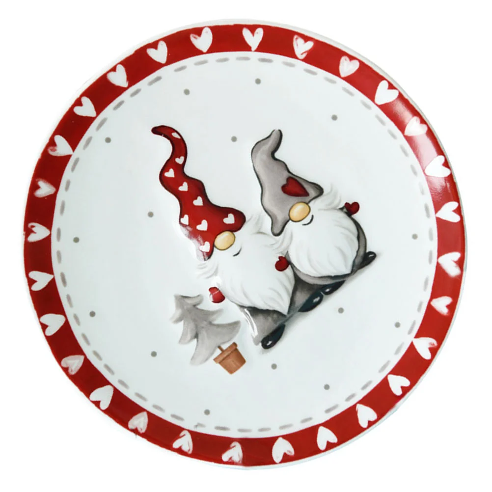 

Christmas Ceramic Platter Plate Serving Plates Tray Dessert Snack Porcelain Fruit Appetizer Container Candy Fruits Dish