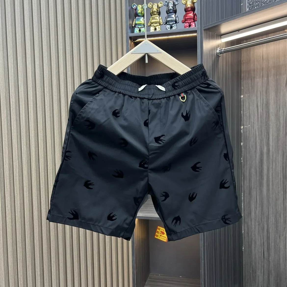 Летние тонкие шорты с принтом мужские универсальные полубрюки в корейском стиле