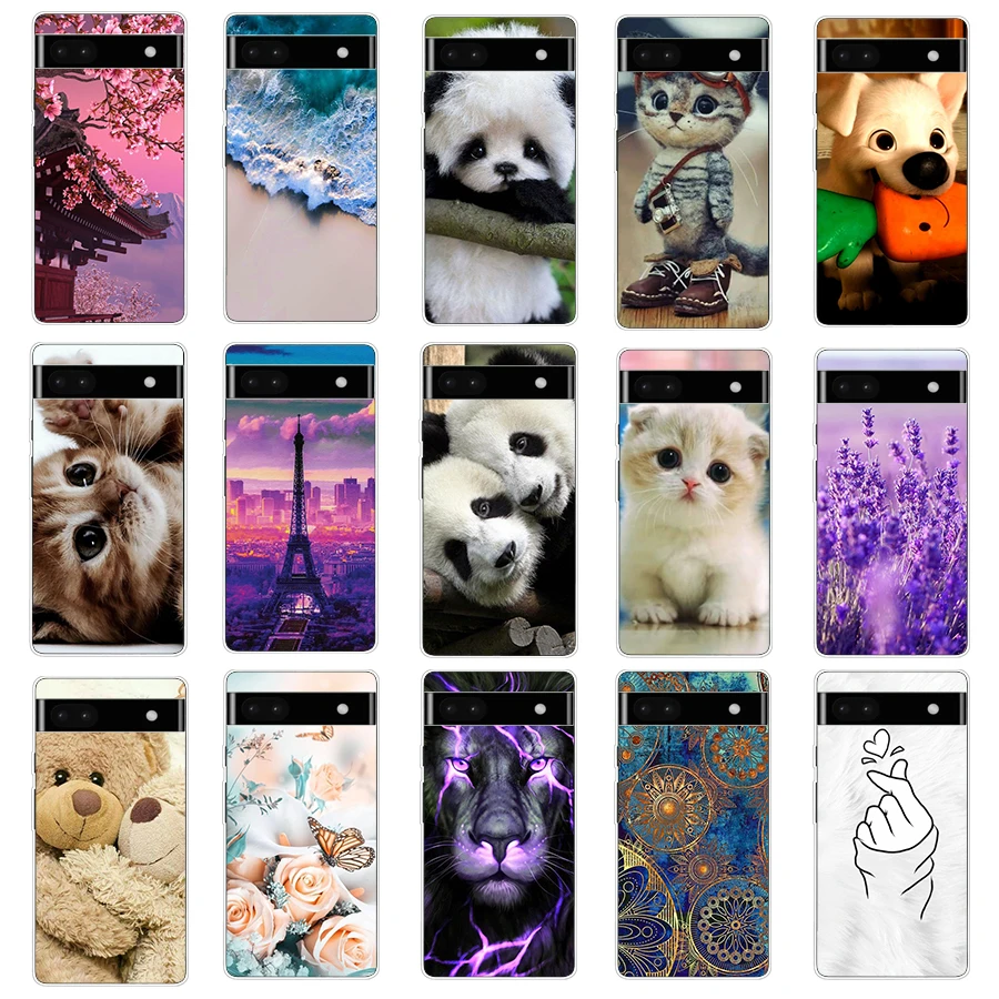 Чехол для Pixel 6 pro 6a, мягкий силиконовый чехол из ТПУ, задняя крышка телефона, чехол, оболочка, сумка