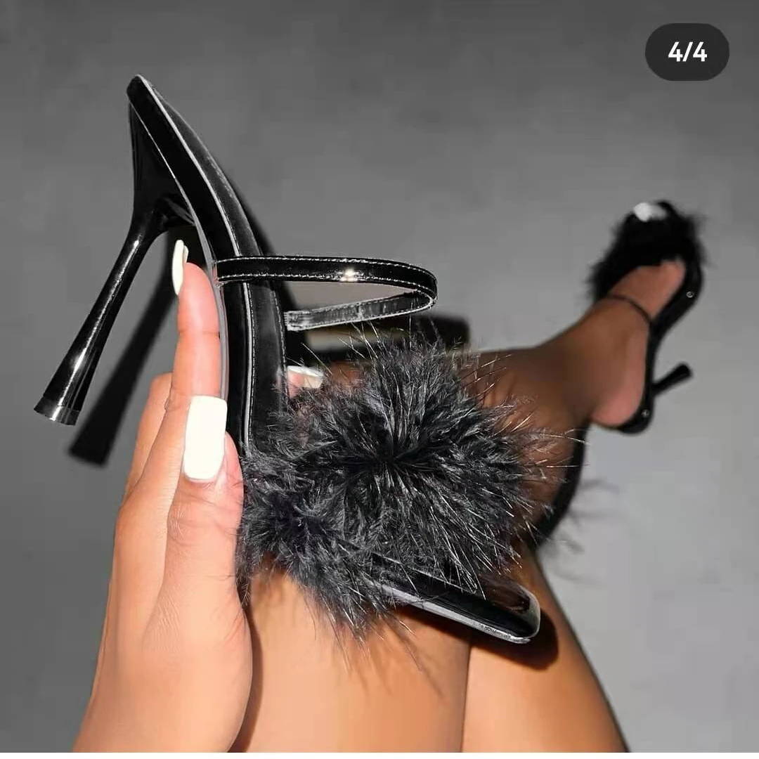 Europe 2022 Summer New Slippers for Women High Heel Shoes Woman Fashion Sexy Thin Heels Gladiator Sandals Female Dropshipping