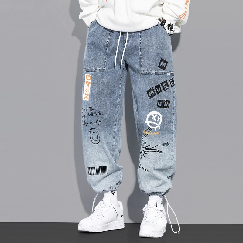 quality Fashion Men's Cargo Pants Hip Hop Trend Streetwear Jogging Pants Men Casual Elastic Waist Men Clothing Trousers