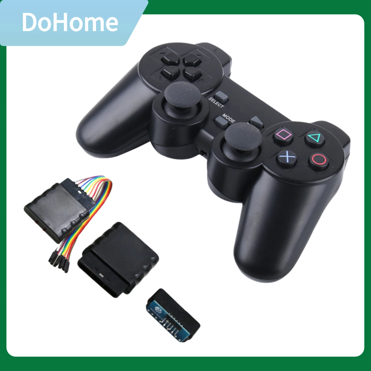 

Новый беспроводной игровой контроллер 2,4G для консоли PS2, двойной удар, двойная вибрация, черный, удаленный геймпад для Sony Playstation 2