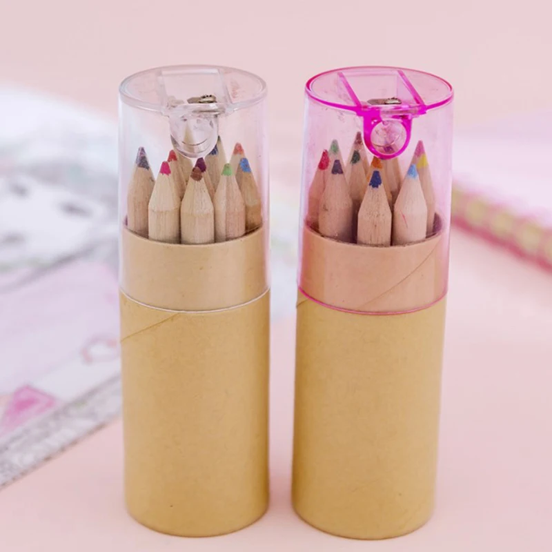 

1 Pc Kraft Paper Cartridges Multicolor Pencil 12 Colors Loading Sharpener Cover Drawing Color Of Lead Color Pencil