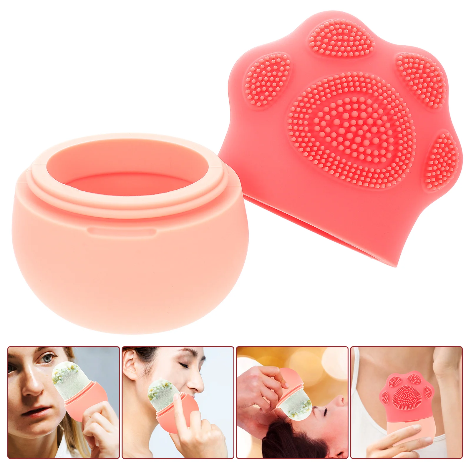 

Ice Roller Face Facial Skin Mold Cooling Globes Tools Silicone Cryo Eyes Muscles Holder Cool Care Skincare Freeze Portable Tray