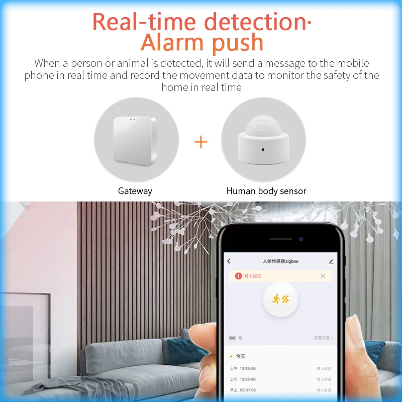 Датчик движения AUBESS ZigBee Tuya инфракрасный датчик присутствия человека детектор
