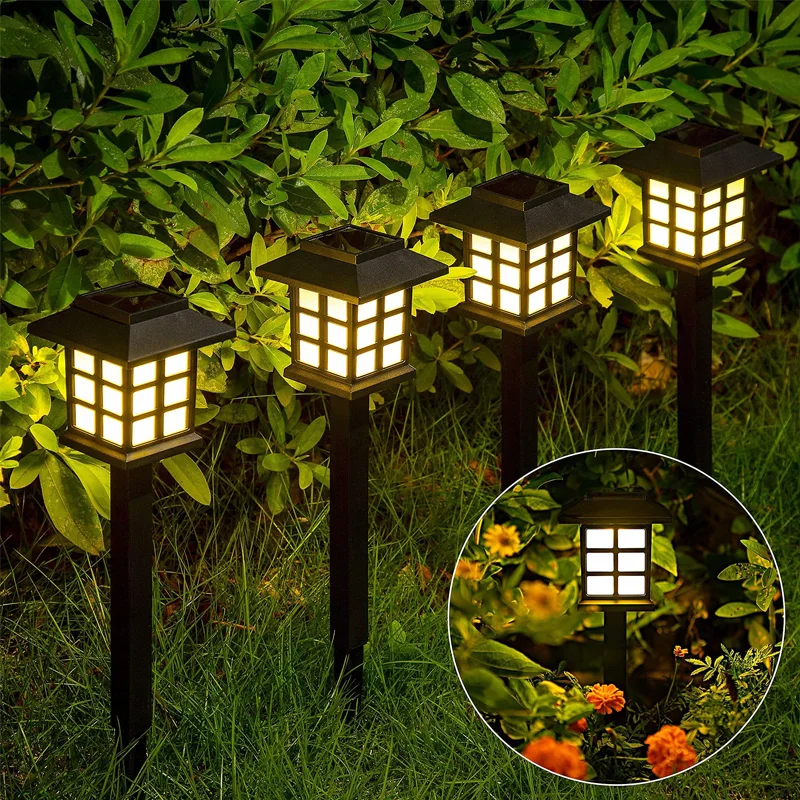 2/4/6/8pcs Solar Pathway Lights Waterproof Outdoor Solar Lamp for Garden Landscape Yard Patio Driveway Walkway Lighting Decor