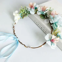 flower headband bridal flower crown floral hair wreath headpiece hair accessory floral garland crown hair wreath