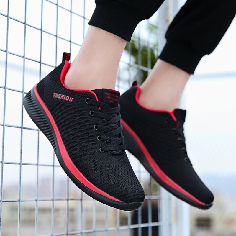 Mens Womens Sports Sneakers Unisex Light Breathable Knit Lovers Athletic Running Walking Gym Shoes