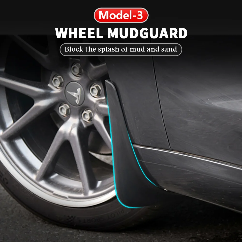 

Новинка, автомобильные матовые черные Брызговики, средство защиты от грязи, для Tesla 2017-2021, модель 3 2021, модель Y, автомобильные аксессуары