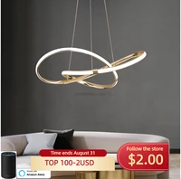 modern pendant light for dining living room chrome plated gold study bedroom chandelier indoor hanging light home alex control
