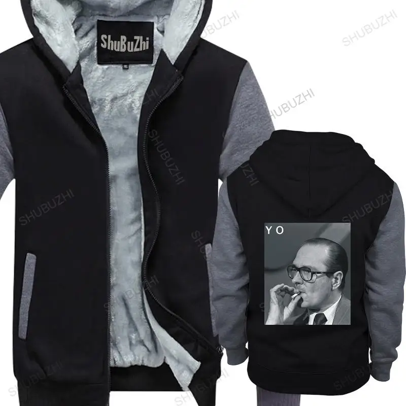 

warm coat men fleece hoody Jacques Chirac - yo rap hip hop fumer paris mode fashion FRANCE men winter sweatshirt drop shipping