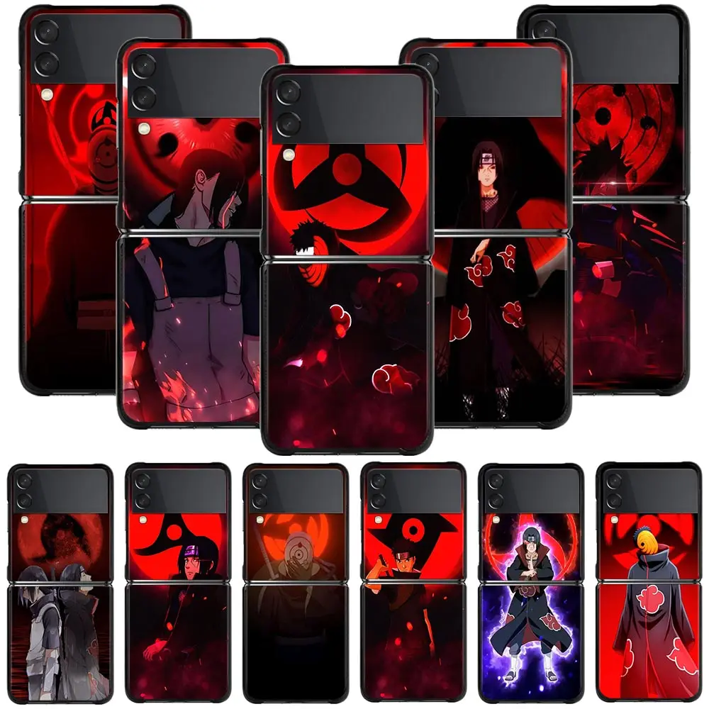 

Phone Case for Samsung Galaxy Z Flip 3 Z Flip3 5G Hard pc Cover zflip3 5g ZF Folding Fitted Funda Akatsuki Naruto Japan Anime