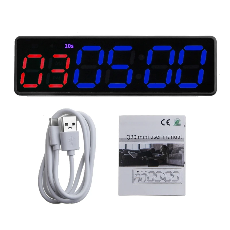 

Gym Timer Clock Workout Timer Interval Clock Stopwatch Count Down/Up Interval Timer LED Fitness Training Timer Outdoor