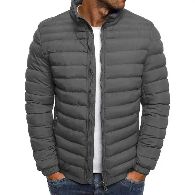 Winter Men's Thermal Jacket Lightweight Men's Parka Coat Quilted Padded Jacket Men's Hooded Streetwear