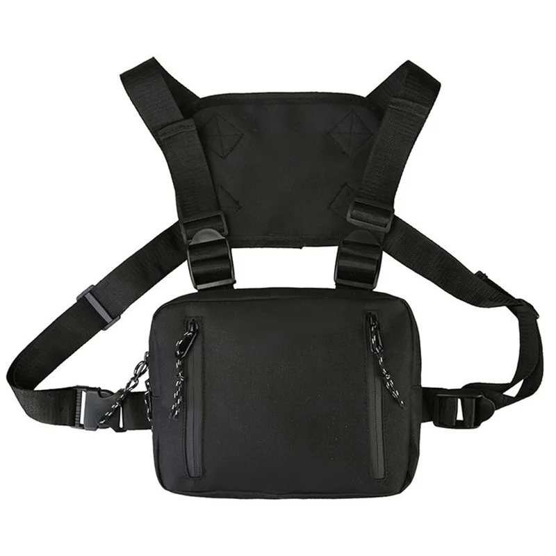 ins tide brand tooling function tactical waist bag men's street hip-hop vest bag cool wind ladies front back chest bag