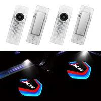 2pcsset car door hd led welcome light for bmw x6 e71 f16 g06 car laser projector warning ghost lamp auto external accessories