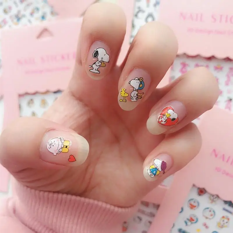 Милые аксессуары для ногтевого дизайна Sanrio Hello Kt Snoopy Мультяшные АНИМЕ Diy наклейки