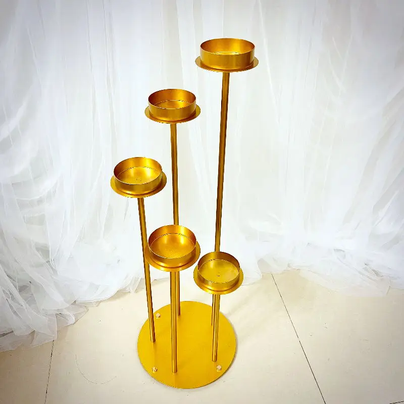

10 PCS Column Candle Stand Candlestick Cup Pillar Holder Wedding Engagement Birthday Flower Table Centerpiece Ornaments Display