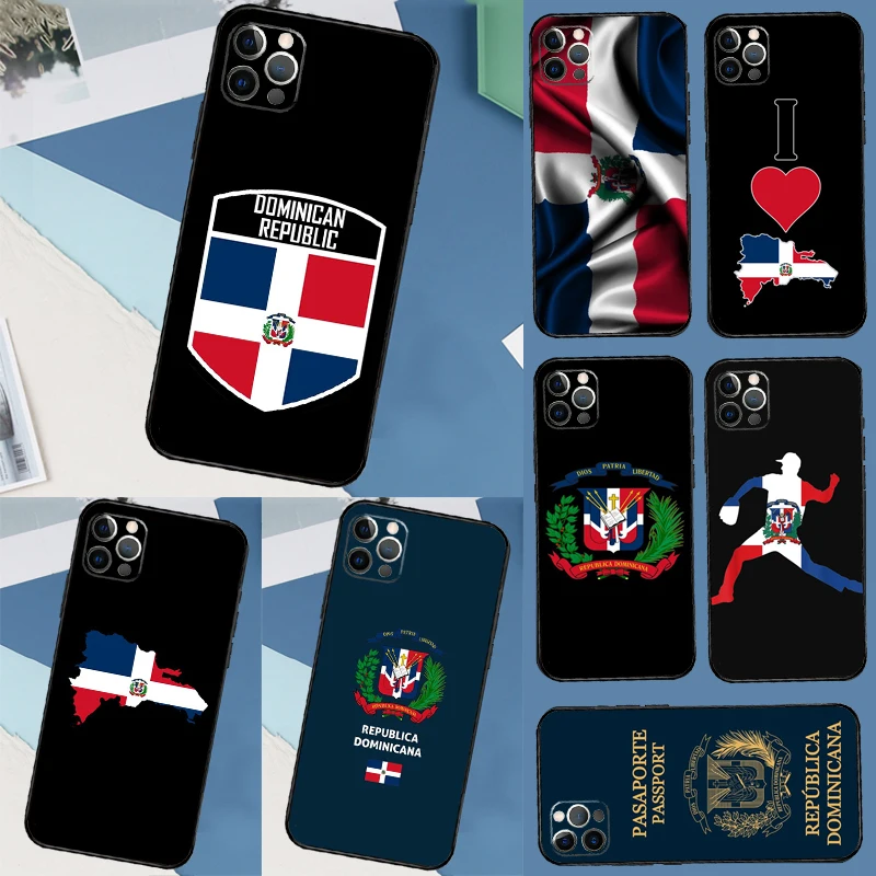 Чехол для телефона с флагом Доминиканской Республики iPhone 15 13 14 12 11 Pro Max X XR XS 7 8 Plus SE