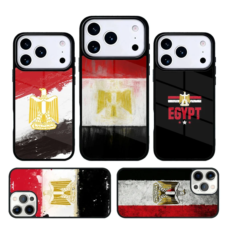 Чехол для телефона с флагом Египта, совместимый с iPhone 17 Air, 16e, 15, 14, 13, 12, 11 Pro Max, 17 Air (art.: 3920d93fb7fa4) - 3920d93fb7fa4