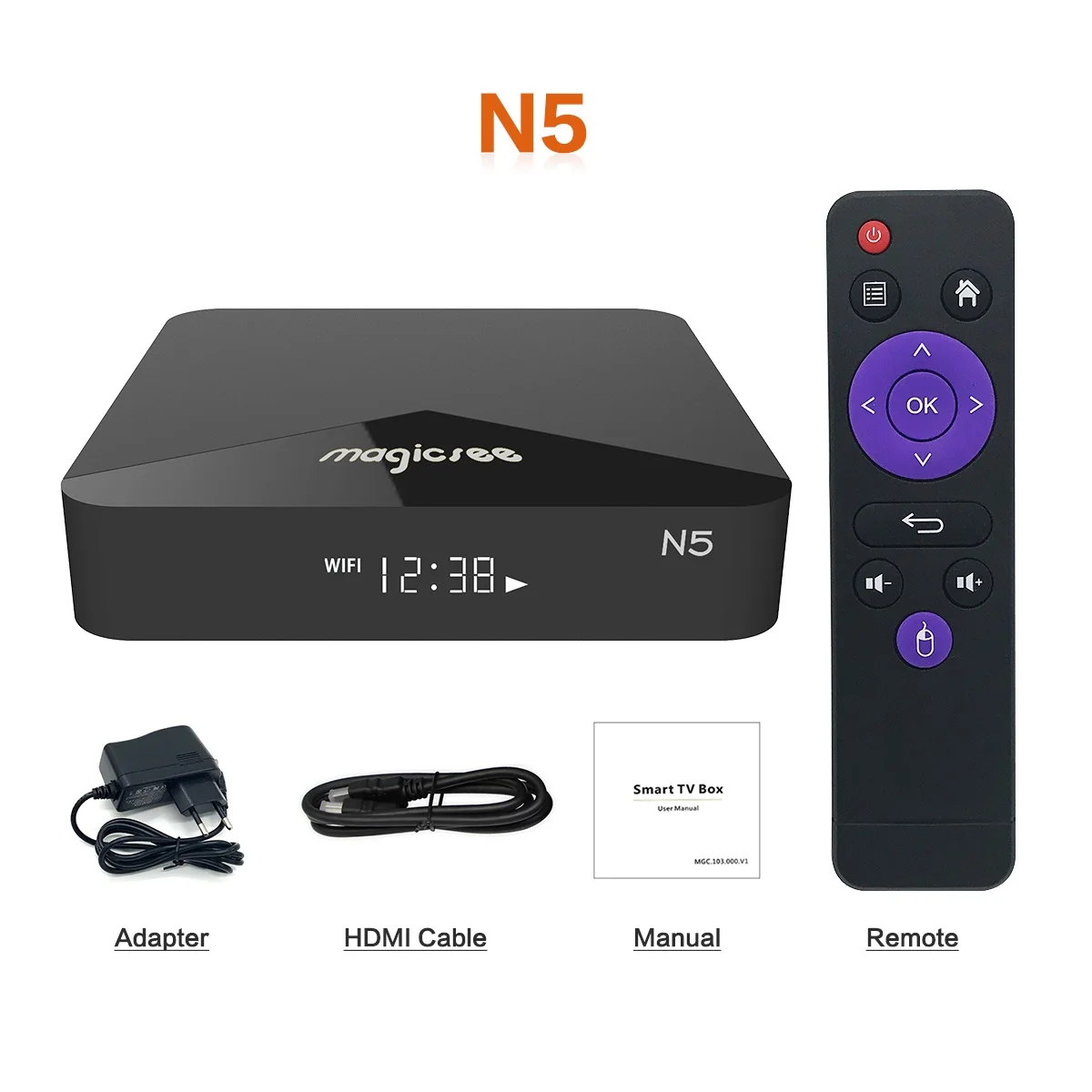 Самая низкая цена android TV box Magicsee N5 Amlogic S905X Android 9 0 Smart Box 2/16GB Set Top IP |