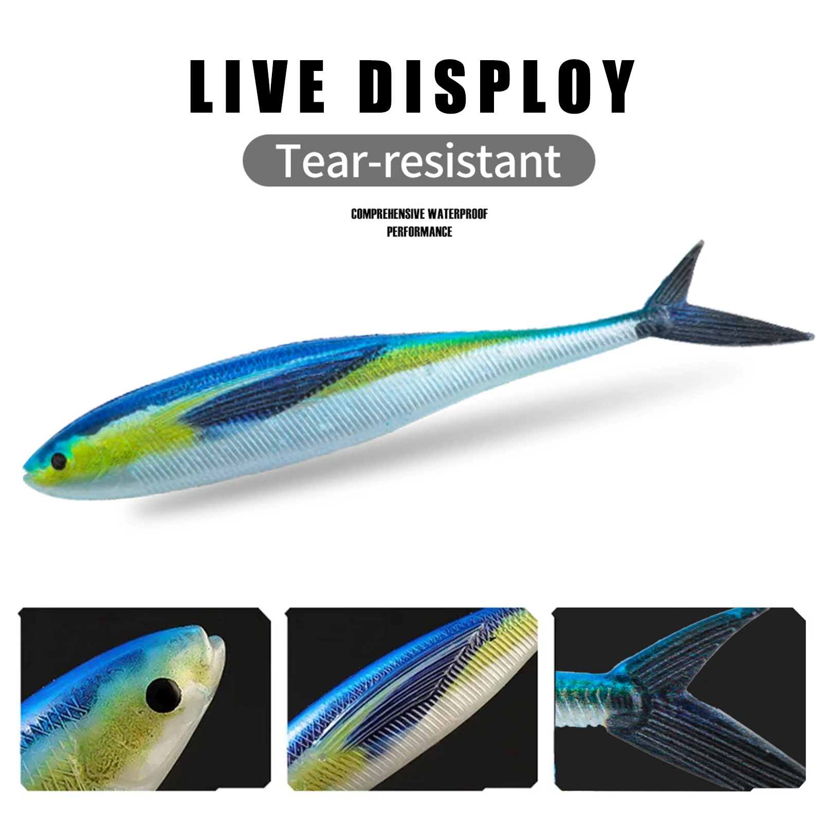 2 шт. мягкие рыболовные приманки с 3D принтом