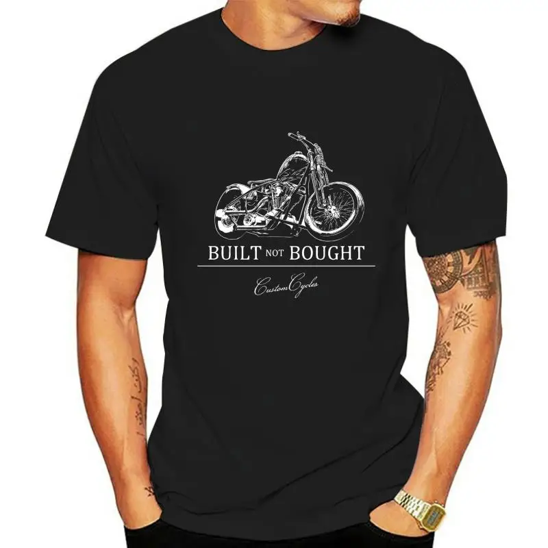 

Байкерская Мужская рубашка с пользовательским медным мотоциклом с коротким рукавом тюнинг гараж Удобная футболка