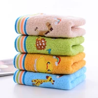 children towels baby face towel cute cartoon pattern hang hand towel soft cotton towels kids bathroom products