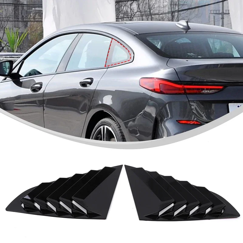 

Для BMW 2 серии F44 задние треугольные жалюзи Автомобильные задние треугольные жалюзи декоративные внешние аксессуары ABS Piano Black 2 шт. 2020-202
