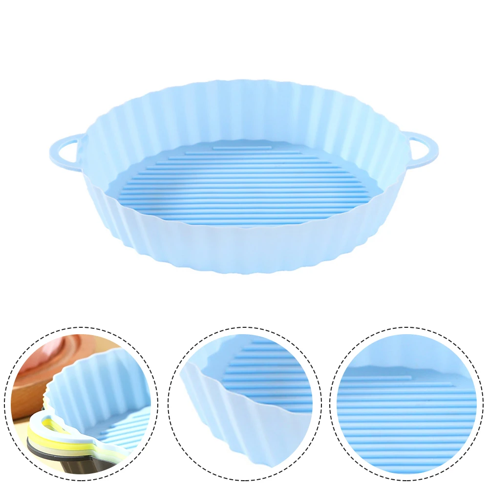 

1PCS Air Fryer Silicone Pot Baking Pan Silicone Fryer Mat For Toaster Steamer Oven And Microwave Kitchen Dining Bar