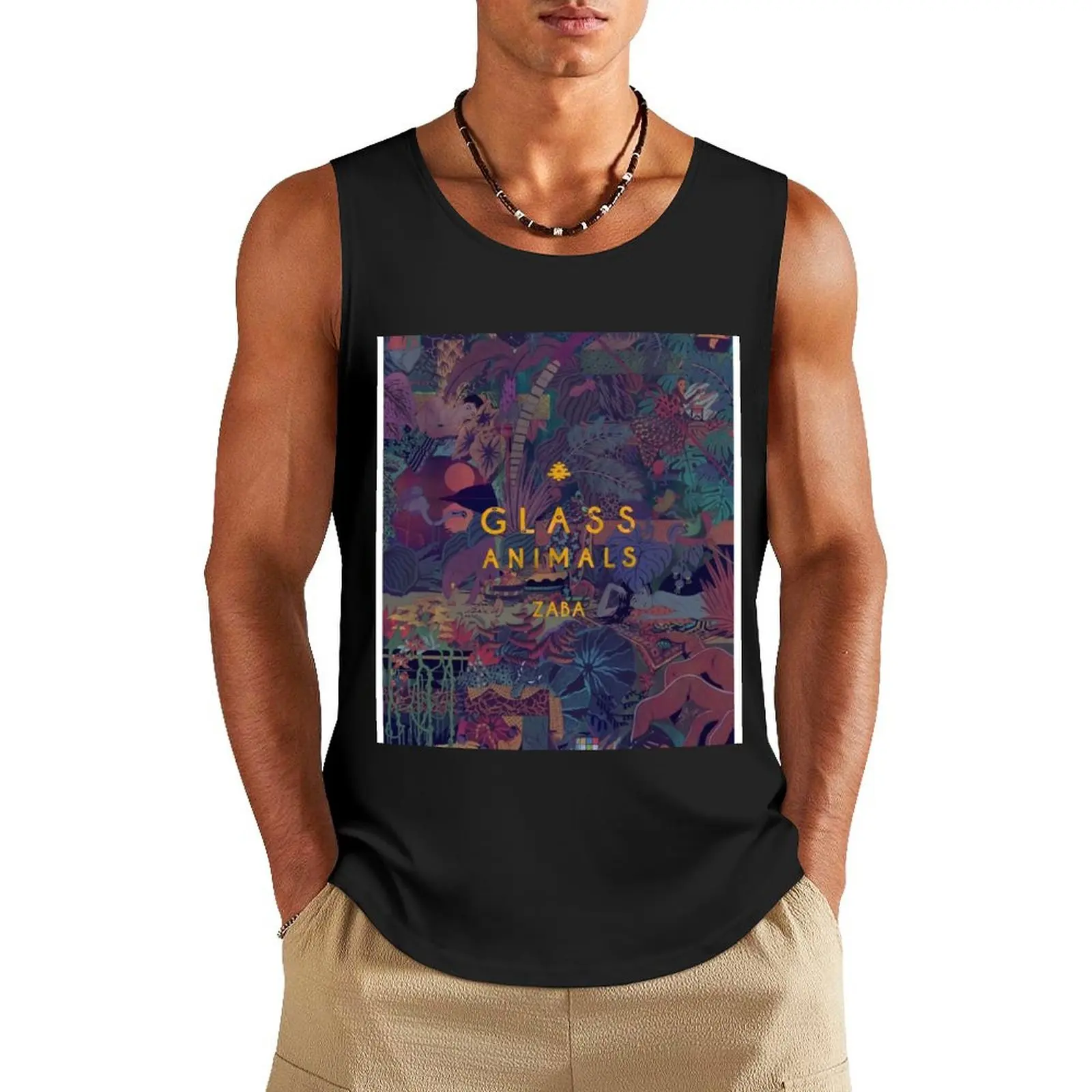 Glass Animals Zaba Tank Top спортивные футболки спортивная одежда для мужчин