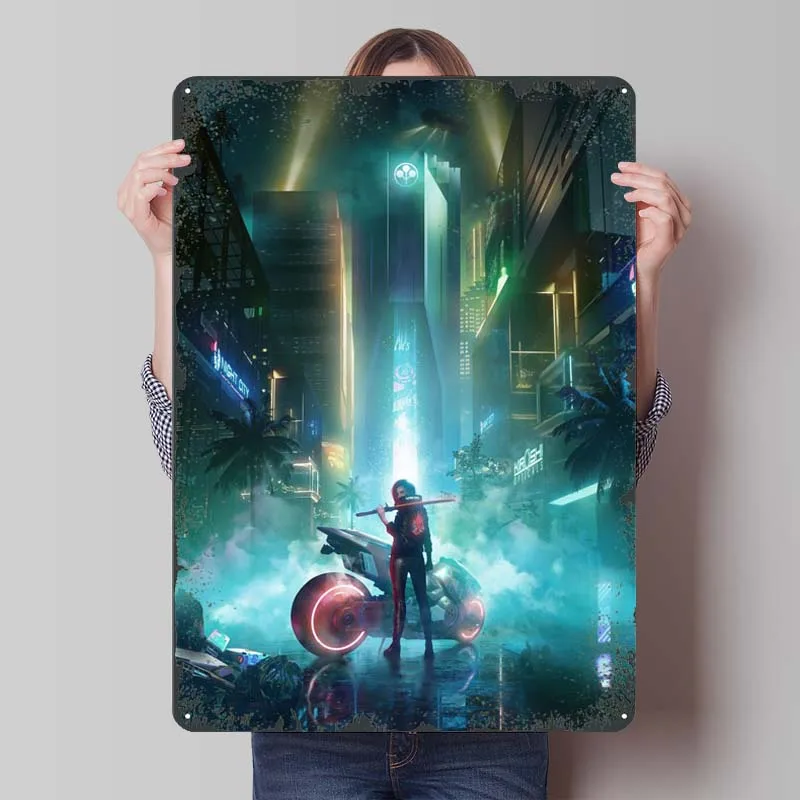 Постеры цветные аниме и манга декоративные стены металлические жестяные знаки