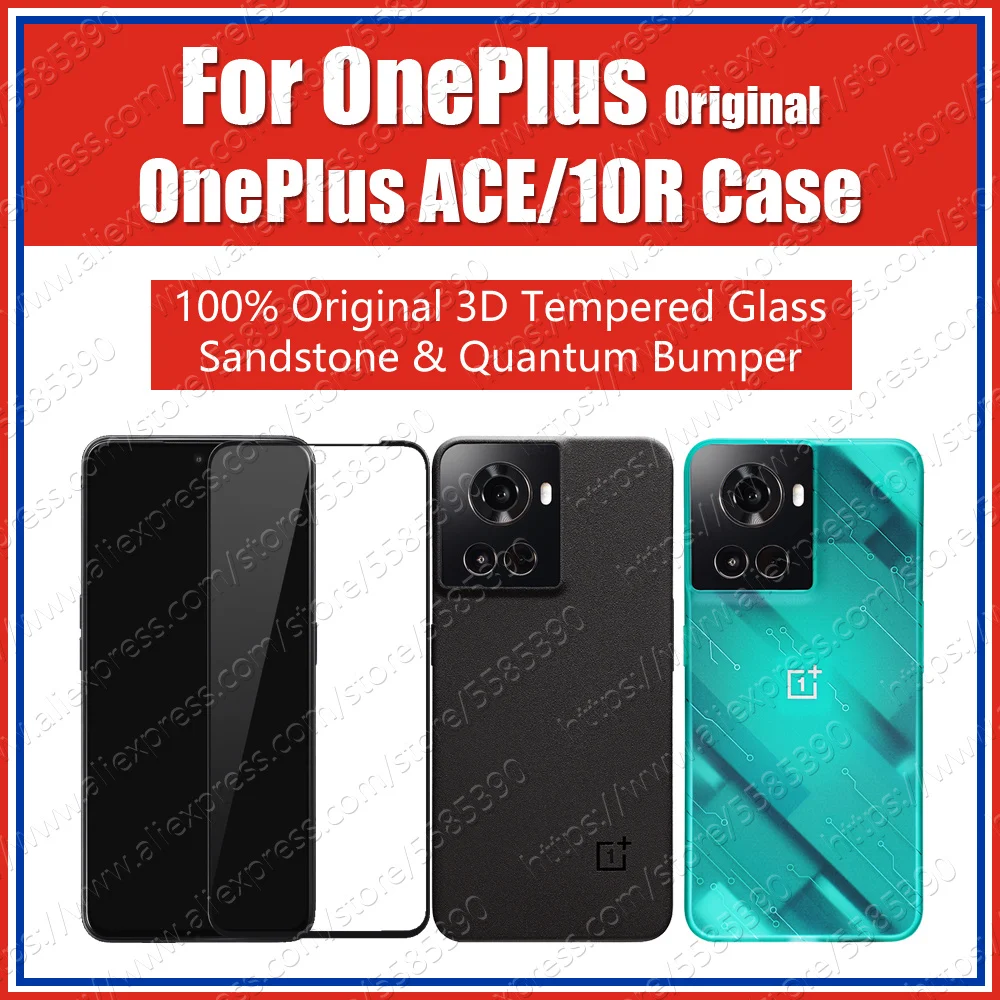 

PGKM10 Original OnePlus 10R Case Quantum Bumper Pulse Official OnePlus Ace Sandstone Case Hard Bumper Back Cover