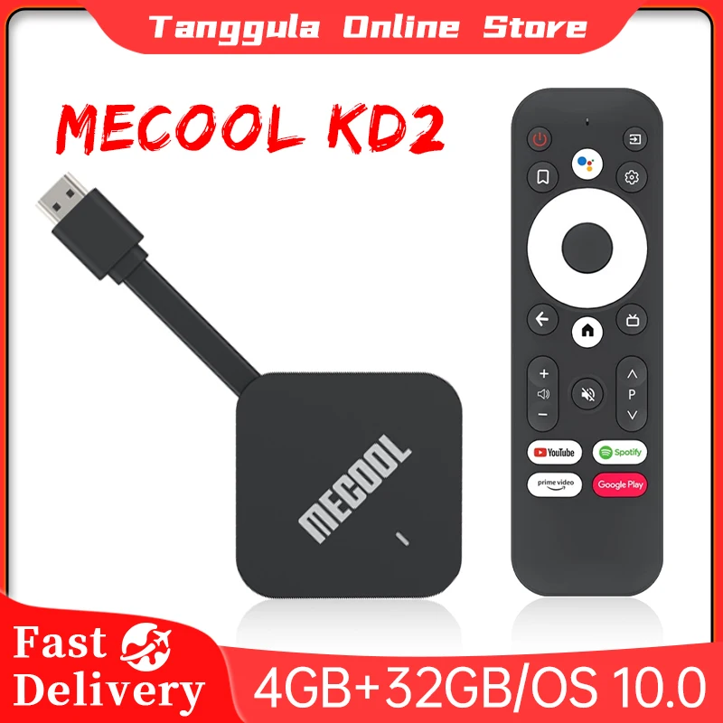 

2021 Mecool KD2 TV Box Android 11 Google Certified Smart TV Stick Amlogic S905Y4 4GB 32GB DDR4 4K 2.4G&5G Wifi BT AV1 TV Dongle