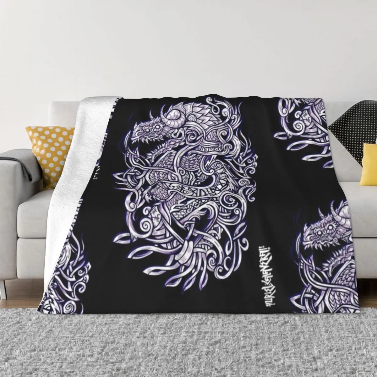 Jormungander змея мидгара бездневое ультрамягкое Флисовое одеяло